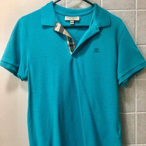 Mens BURBERRY Brit polo shirt - MEDIUM / Teal